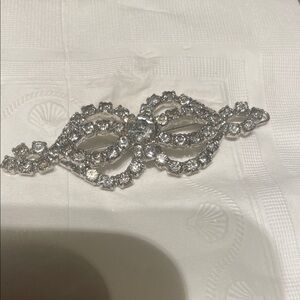 Elegant Silver Rhinestone hair clip